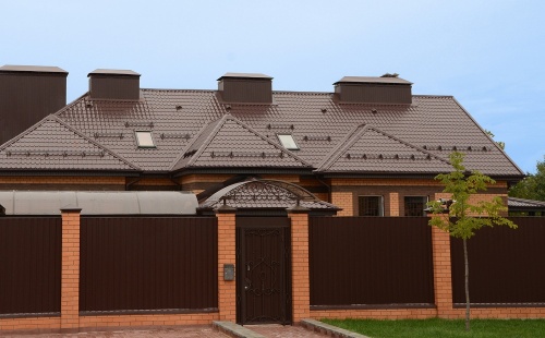 Металлочерепица классик 0,5 Satin RAL 8017 шоколад